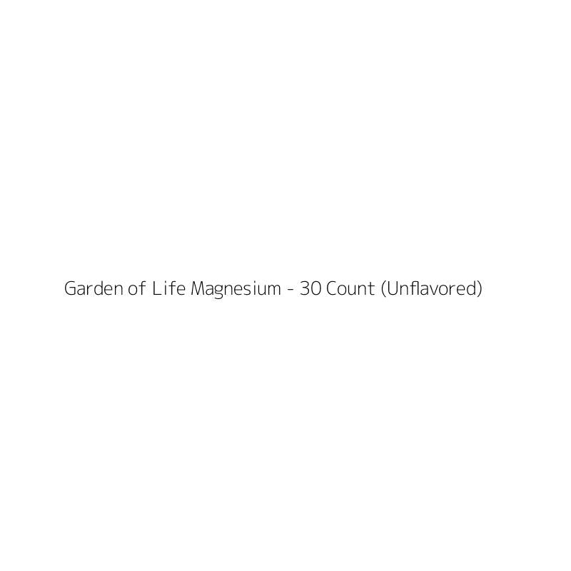 Garden of Life Magnesium - 30 Count (Unflavored)