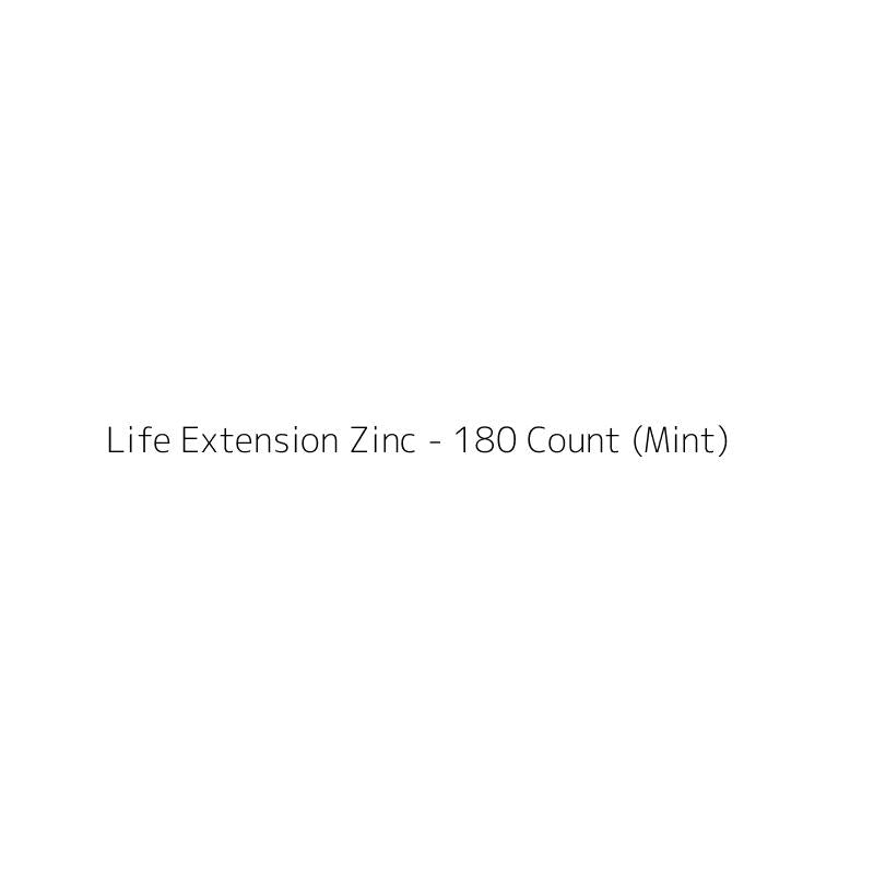 Life Extension Zinc - 180 Count (Mint)
