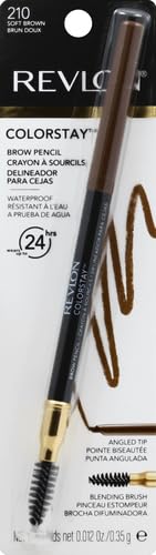 Revlon ColorStay Eyebrow Pencil with Spoolie Brush, Waterproof, Hair-Like Strokes, Stocking Stuffer for Her, 205 Blonde, 0.021 oz