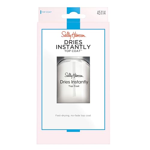 Sally Hansen Insta-Dri®, Clear Top Coat, Quick Dry, Long Lasting, Streak-Free Shine, Clear Nail Polish
