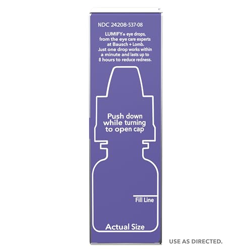 LUMIFY Eye Drops for Red Eyes, Redness Reliever for Brighter Looking Eyes, Works in 1 Minute & Lasts Up to 8 Hours, Eye Drops, 0.17 Fl Oz (5 mL)