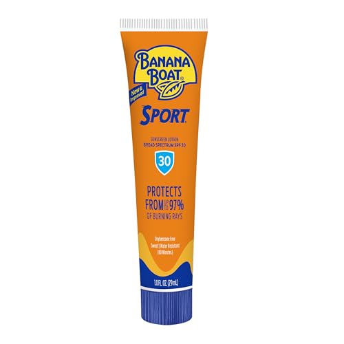 Banana Boat Sport Ultra SPF 50 Sunscreen Lotion, 8oz | Banana Boat Sunscreen SPF 50 Lotion, Oxybenzone Free, Sunblock, Water Resistant, 8oz
