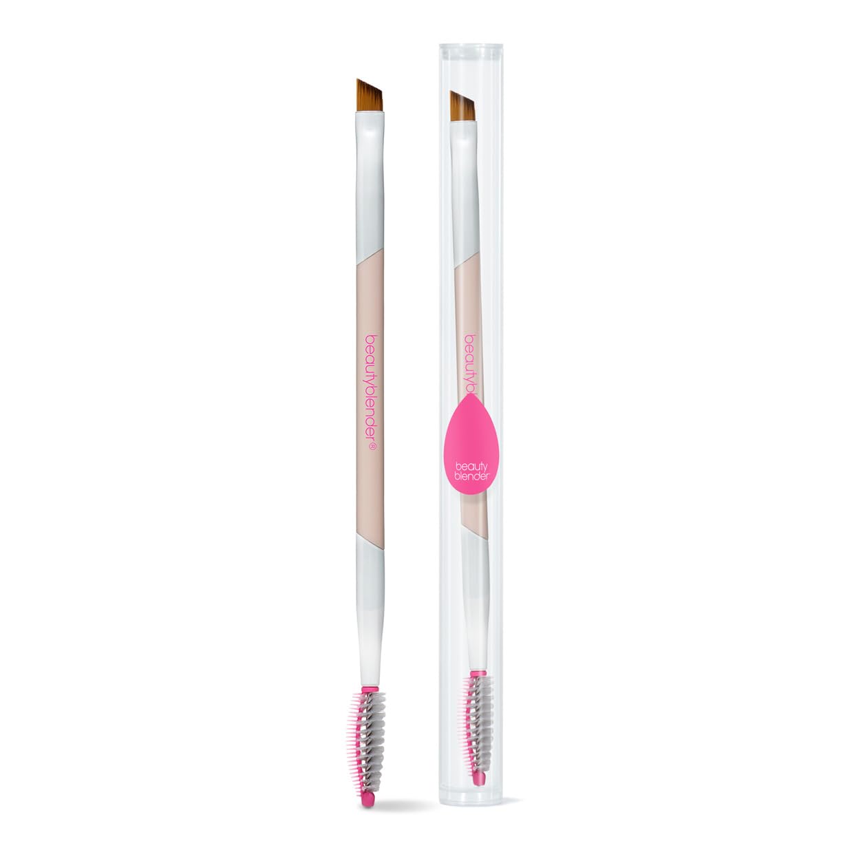 beautyblender THE PLAYER 3-Way Brow Brush, Double Sided Makeup Brush. Vegan, Cruelty Free and Made in the USA