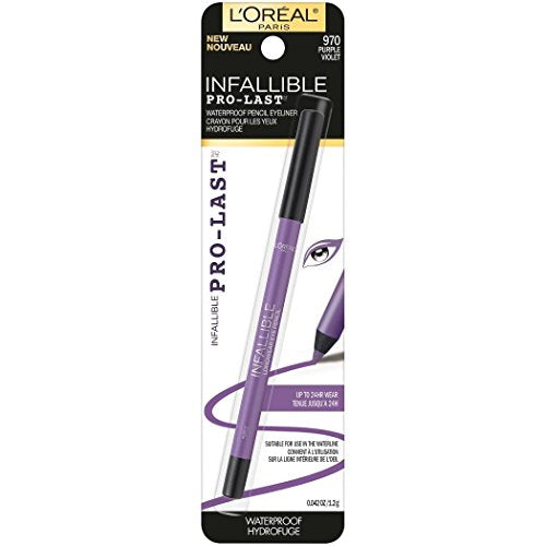 L'Oreal Paris Makeup Infallible Pro-Last Pencil Eyeliner, Waterproof and Smudge-Resistant, Glides on Easily to Create any Look, Black, 0.042 oz., 1 Count