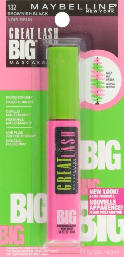Maybelline Great Lash Washable Mascara Makeup, Volumizing Lash-Doubling Formula That Conditions As It Thickens, Blackest Black, 1 Count