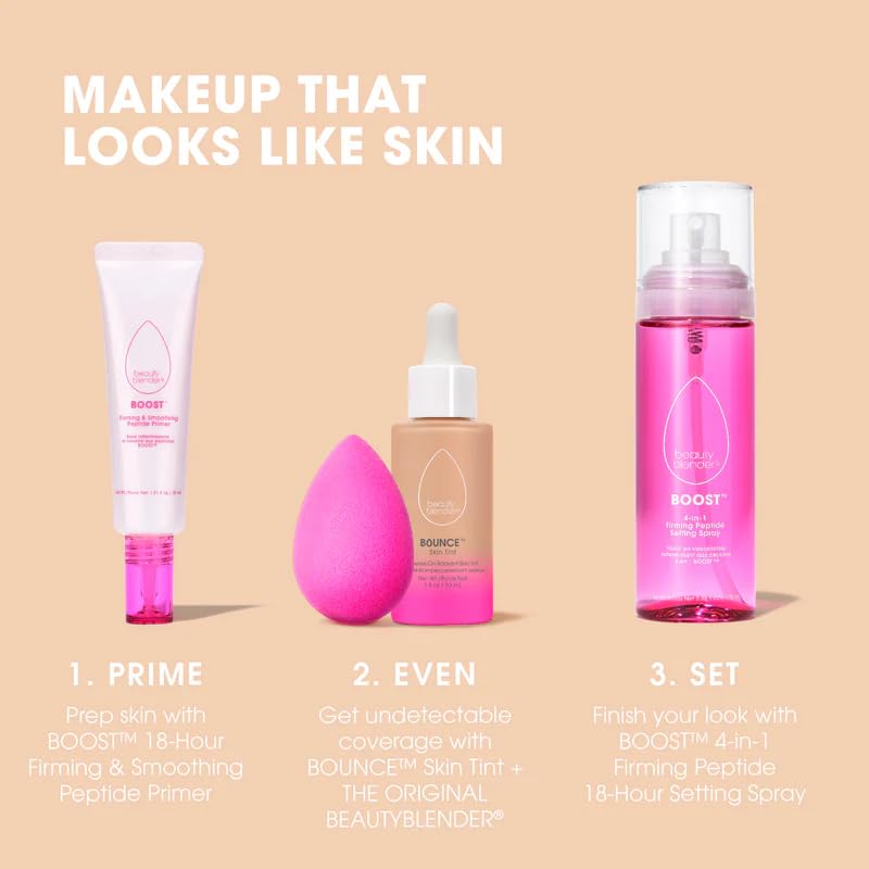 Beautyblender 12-Hour Always on Radiant Skin Tint, Breathable Serum Foundation Stays Put for All Day Long Wear, Infused with Hyaluronic Acid & Niacinamide, Medium 1