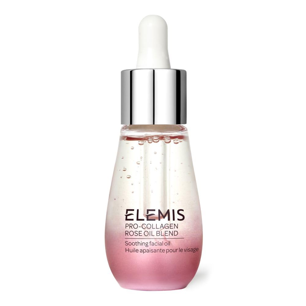 ELEMIS Pro-Collagen Rose Facial Oil Blend | Lightweight Daily Facial Oil Soothes, Nourishes, and Smoothes Skin for a Radiant, Fresh Complexion | 15 mL