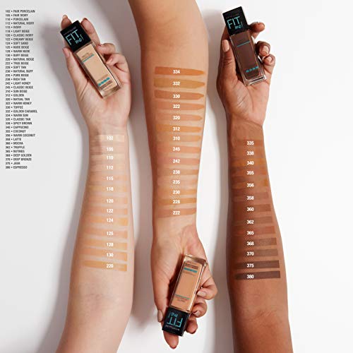 Maybelline Fit Me Matte + Poreless Liquid Oil-Free Foundation Makeup, Natural Ivory, 1 Count (Packaging May Vary)