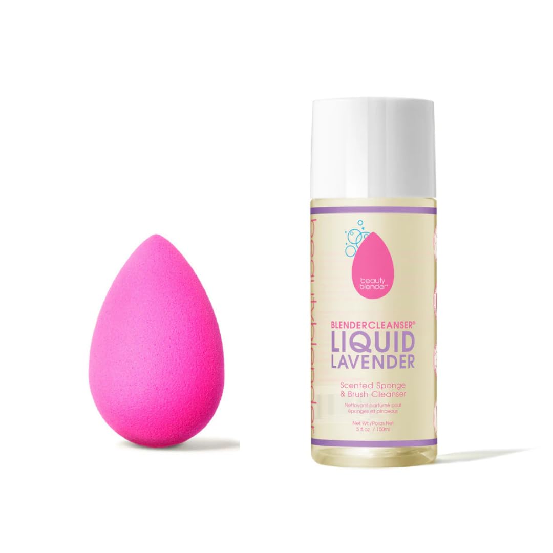 Original Pink Beauty Blender Makeup Sponge & Liquid Blendercleanser Sponge & Brush Cleanser, 5 oz