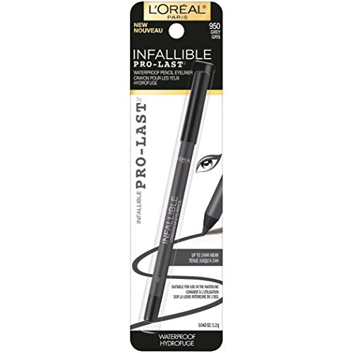 L'Oreal Paris Makeup Infallible Pro-Last Pencil Eyeliner, Waterproof and Smudge-Resistant, Glides on Easily to Create any Look, Black, 0.042 oz., 1 Count