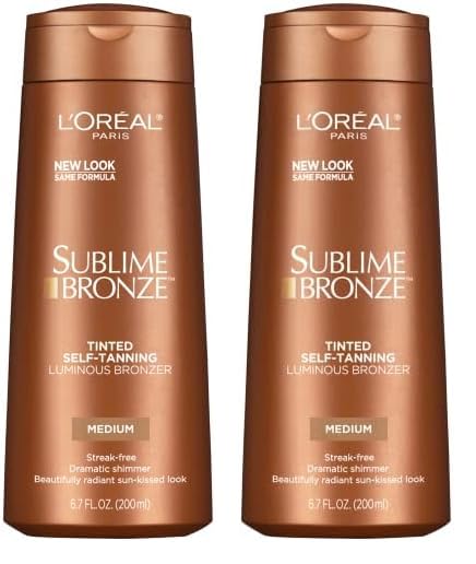 L'Oreal Paris Sublime Bronze Tinted Self Tanning Lotion, Medium Natural Tan 5 fl. Oz