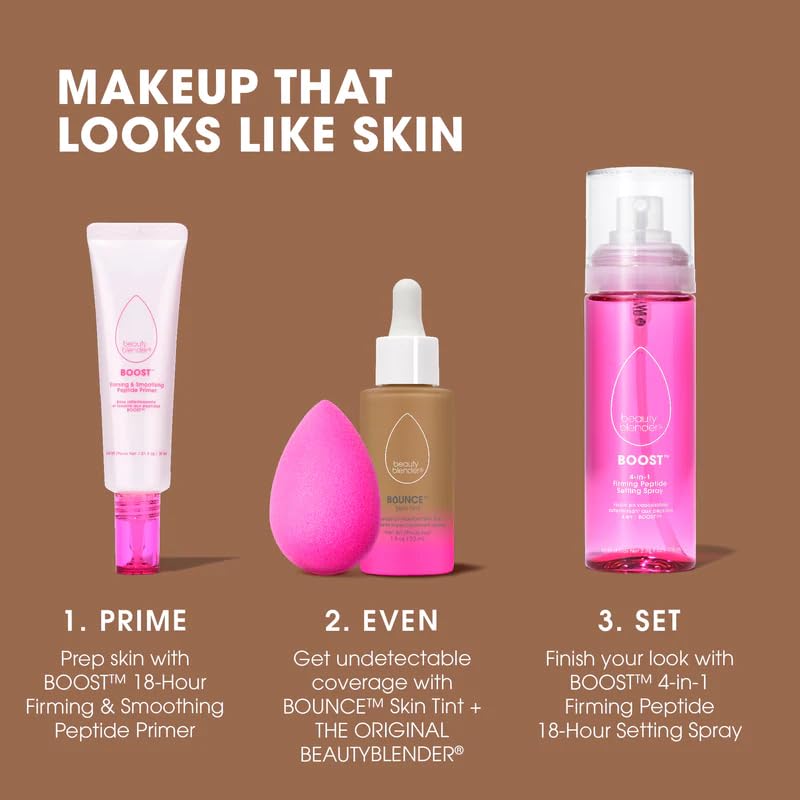 Beautyblender 12-Hour Always on Radiant Skin Tint, Breathable Serum Foundation Stays Put for All Day Long Wear, Infused with Hyaluronic Acid & Niacinamide, Medium 1