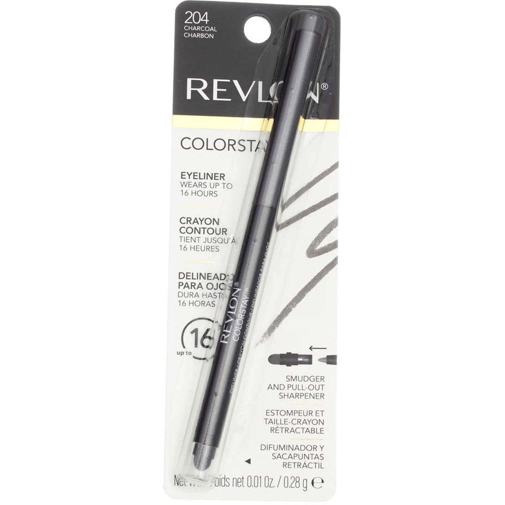 Revlon ColorStay Pencil Waterproof Eyeliner, Smudge-Proof, Eye Makeup with Built-In Sharpener, Stocking Stuffer for Women, 202 Black Brown, 0.01 oz