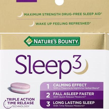 Nature's Bounty Sleep3 10mg. Melatonin, 120 Tablets