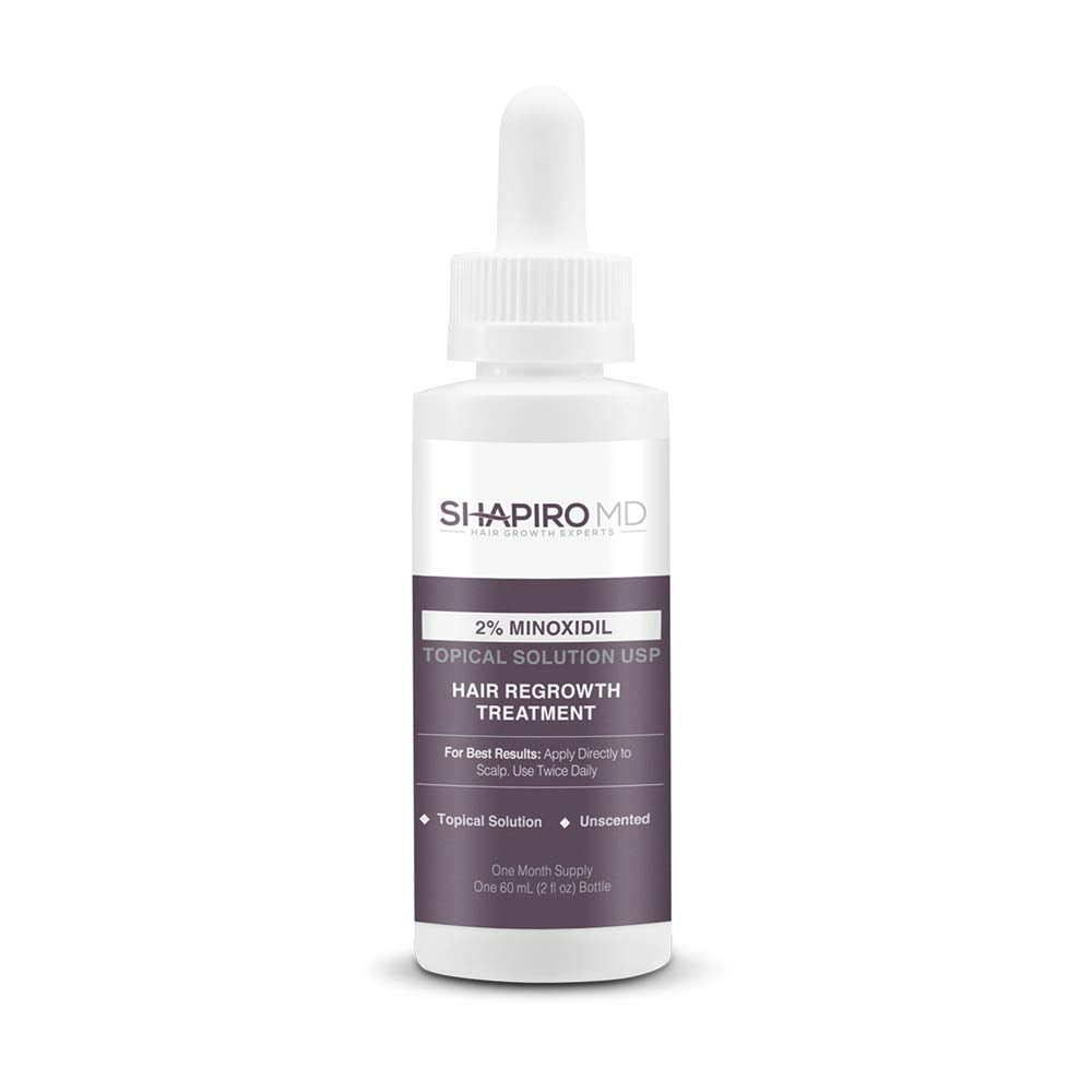 Shapiro MD Hair Growth Experts Minoxidil 2% Topical Solution for Women, Serum Promotes Hair Regrowth by Reactivating Hair Follicles (1 Month)