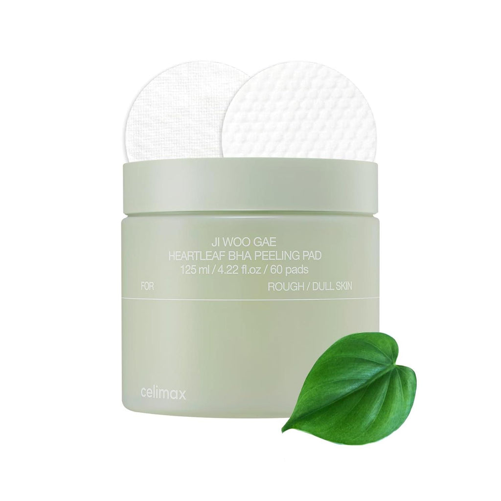 celimax Ji.Woo.Gae Heartleaf BHA Peeling Pad(60 pads) + ONE STEP Body Brightening Pad 110ml (60 pads) Bundle
