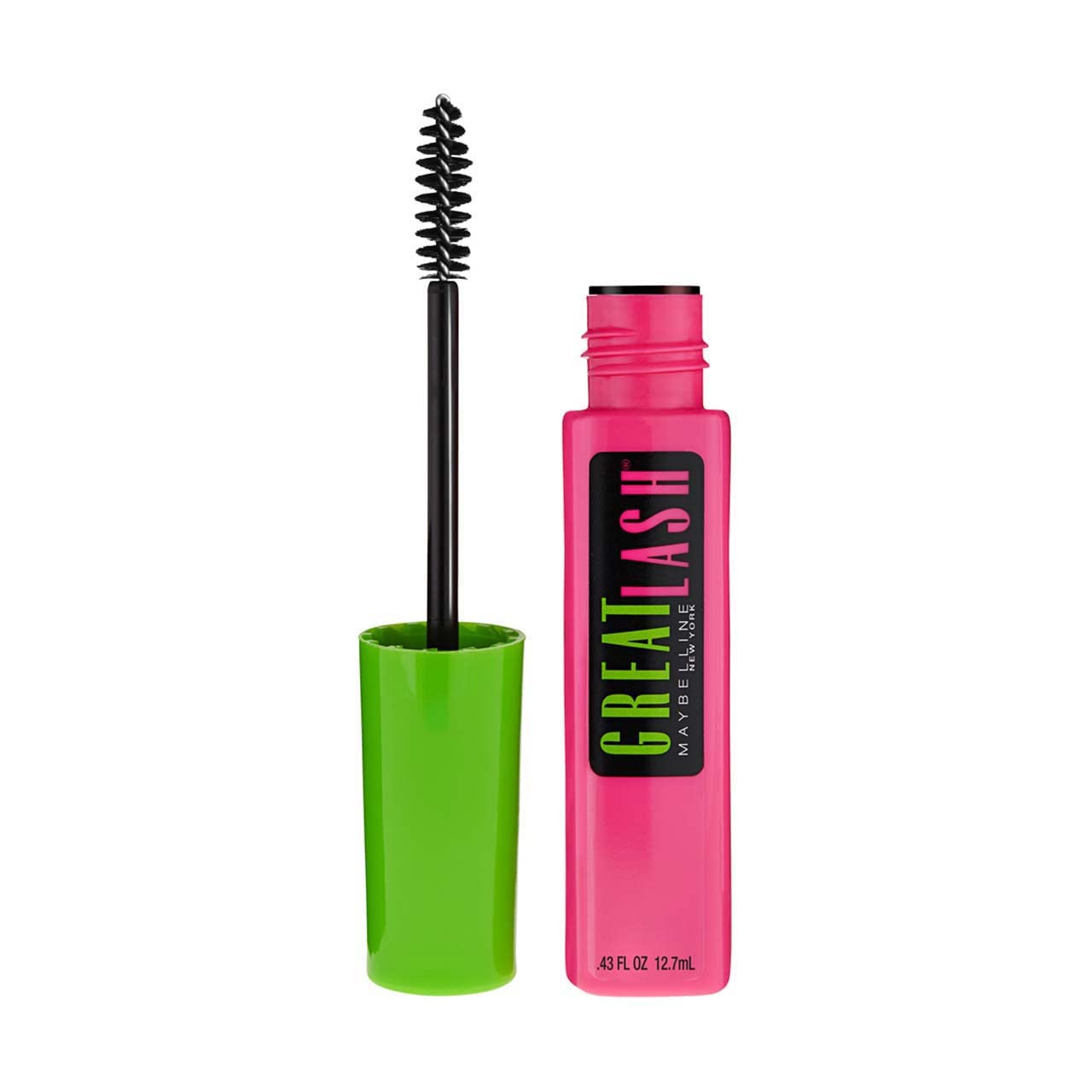 Maybelline Great Lash Washable Mascara Makeup, Volumizing Lash-Doubling Formula That Conditions As It Thickens, Blackest Black, 1 Count