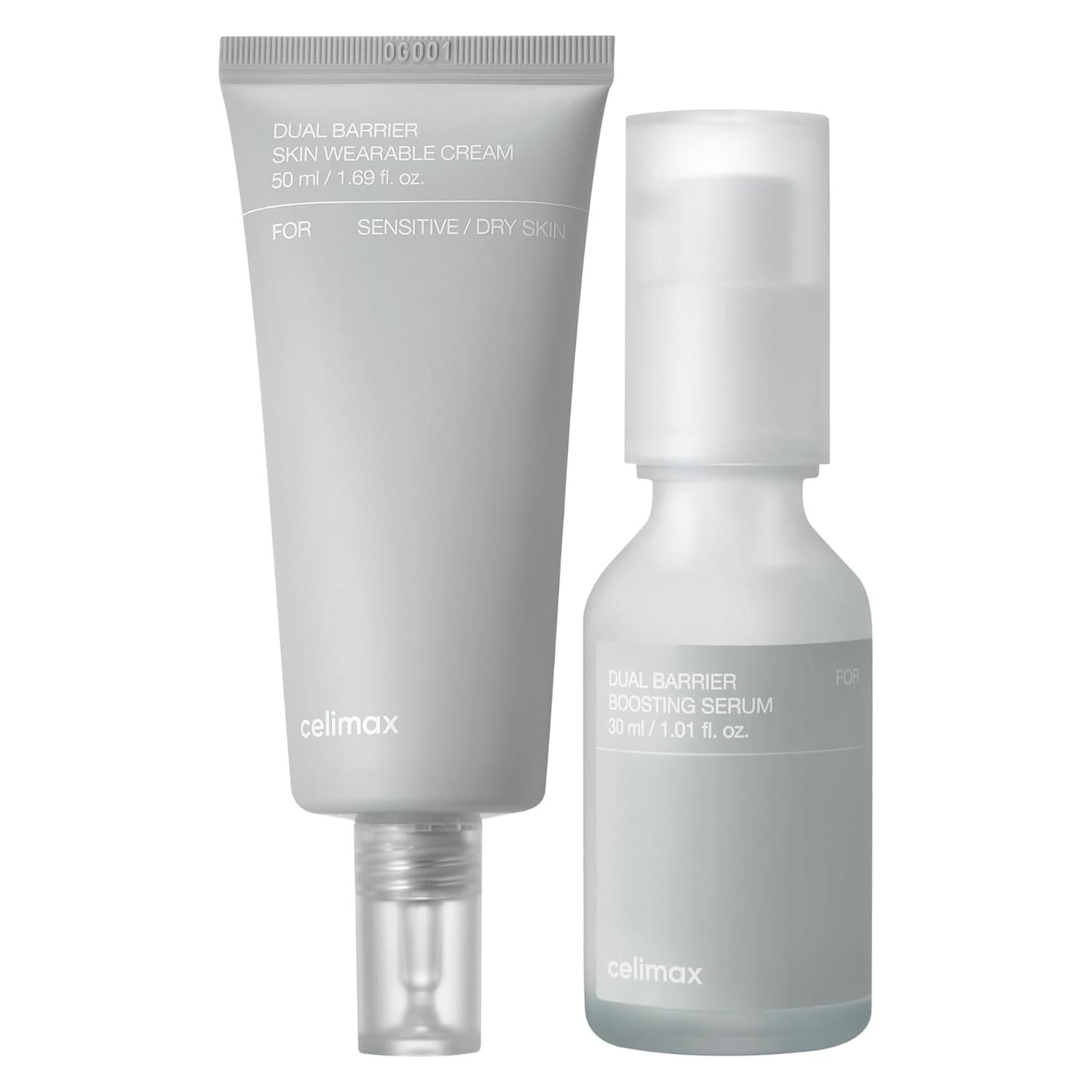 celimax Dual Barrier Skin Wearable Cream 50ml + Dual Barrier Skin Boosting Serum 30ml Bundle