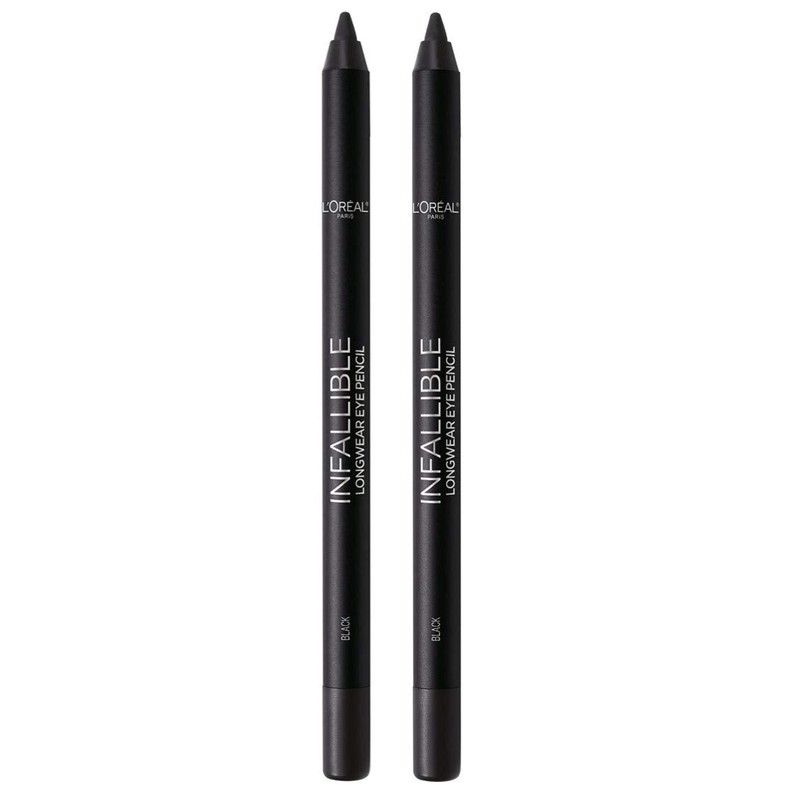 L'Oreal Paris Makeup Infallible Pro-Last Pencil Eyeliner, Waterproof and Smudge-Resistant, Glides on Easily to Create any Look, Black, 0.042 oz., 1 Count