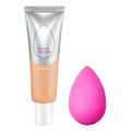 Beautyblender Bounce Liquid Whip Long Wear Foundation (3.40 W Med Peach) & Original Pink Beauty Blender Makeup Sponge Bundle