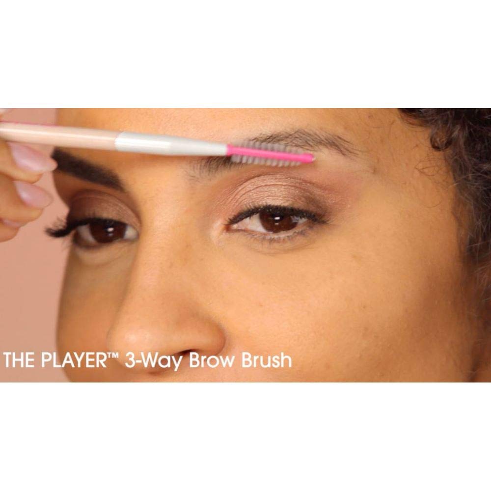 beautyblender THE PLAYER 3-Way Brow Brush, Double Sided Makeup Brush. Vegan, Cruelty Free and Made in the USA