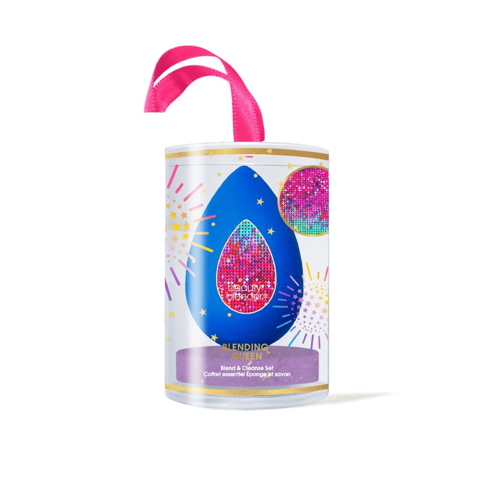 Beautyblender® | Blending Queen Blend and Cleanse Set, Sapphire sponge and Speckled Violet Cleanser