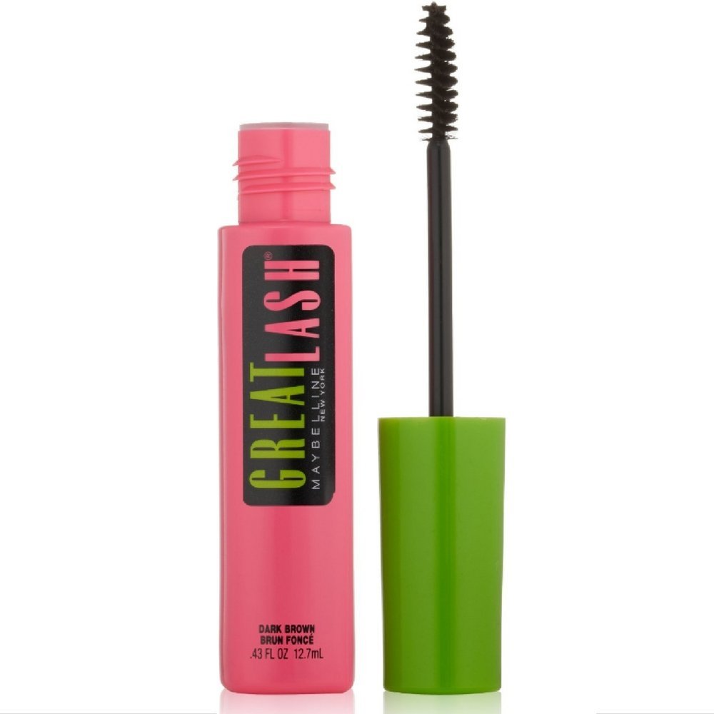 Maybelline Great Lash Washable Mascara Makeup, Volumizing Lash-Doubling Formula That Conditions As It Thickens, Blackest Black, 1 Count