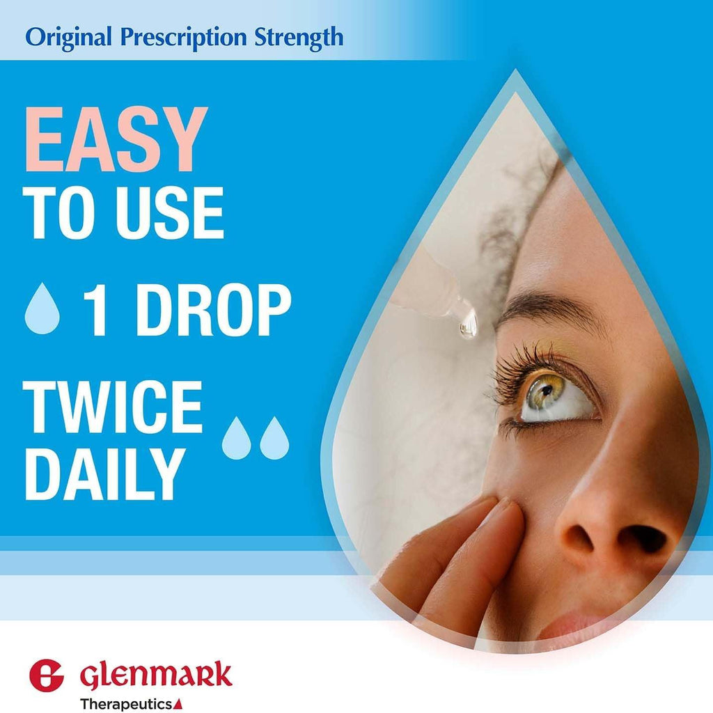 Glenmark Therapeutics Olopatadine Eye Drops for Allergies, Redness Relief, Antihistamine Eye Drops, Allergy Relief from Pet Dander, Pollen, Grass, Ragweed, Works in Minutes, Olopatadine HCl 0.1%, 5ml