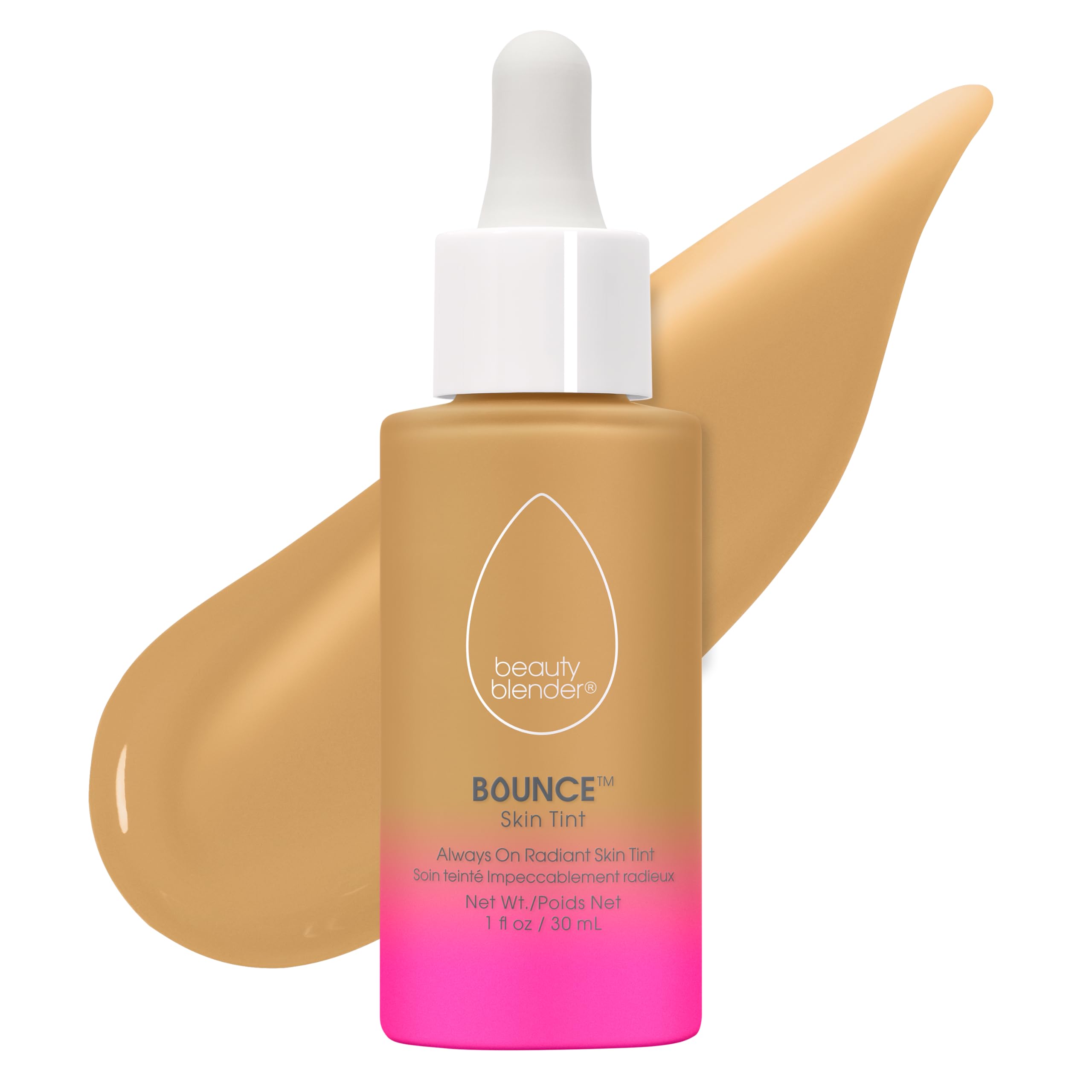Beautyblender 12-Hour Always on Radiant Skin Tint, Breathable Serum Foundation Stays Put for All Day Long Wear, Infused with Hyaluronic Acid & Niacinamide, Medium 1