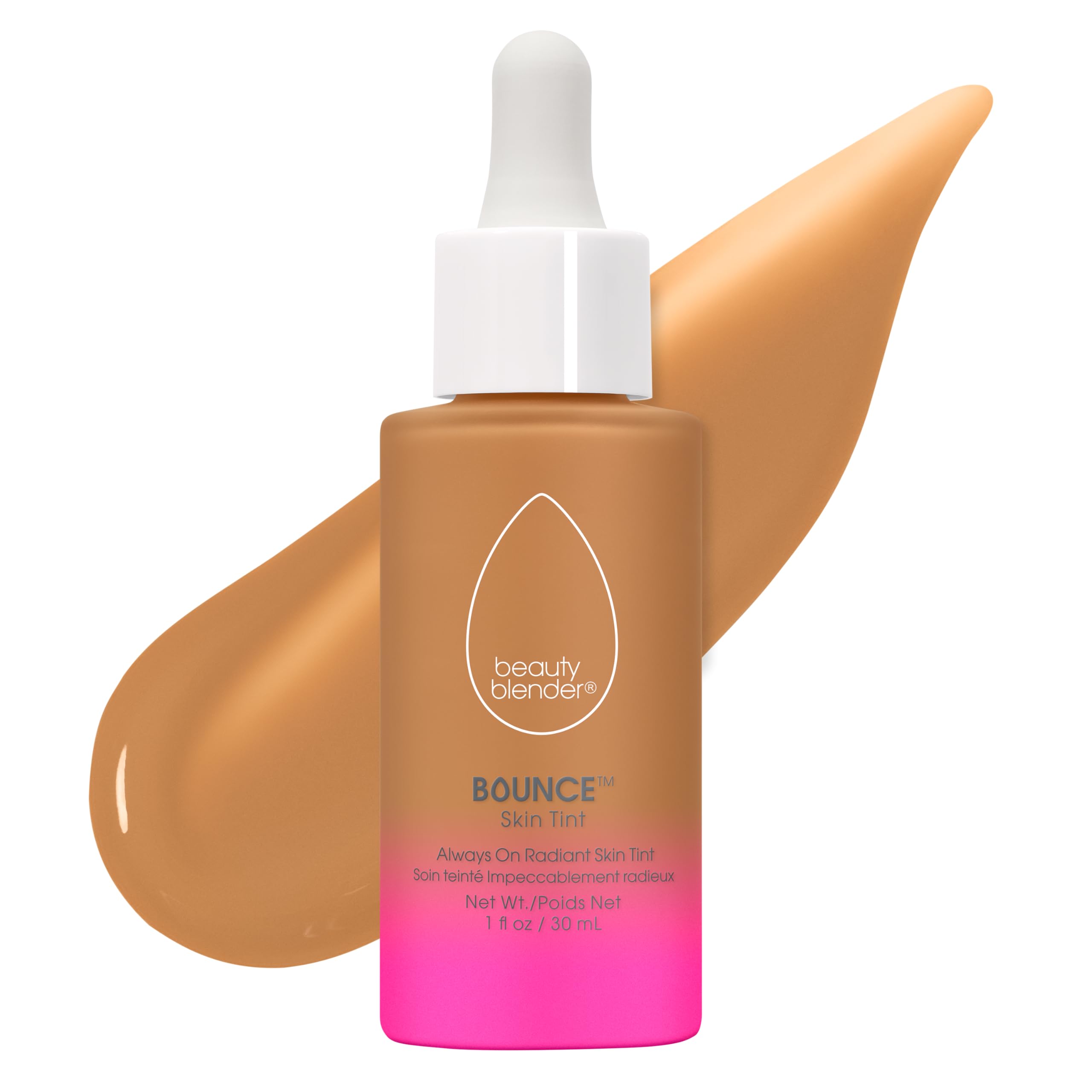 Beautyblender 12-Hour Always on Radiant Skin Tint, Breathable Serum Foundation Stays Put for All Day Long Wear, Infused with Hyaluronic Acid & Niacinamide, Medium 1