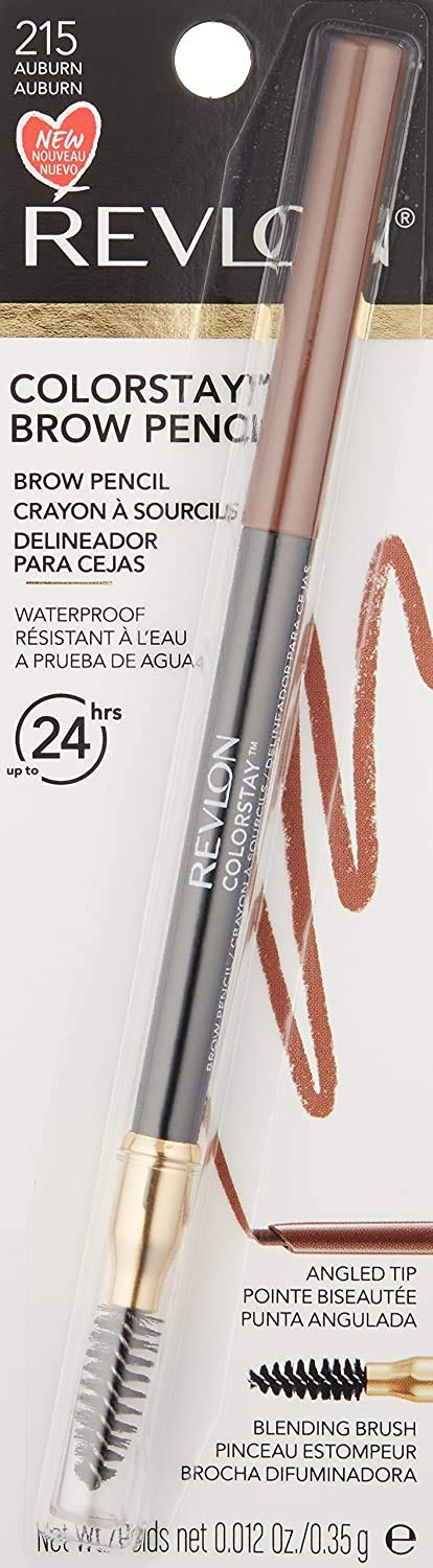 Revlon ColorStay Eyebrow Pencil with Spoolie Brush, Waterproof, Hair-Like Strokes, Stocking Stuffer for Her, 205 Blonde, 0.021 oz