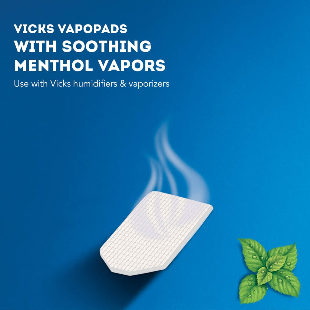 Vicks VapoPads– Soothing Menthol Vapor Pads for Vicks Humidifiers, Vaporizers, Waterless Vaporizers, and Plug-Ins, VSP-19, 6 Count (Pack of 1)