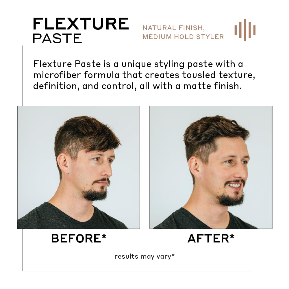ZENAGEN Flexture Paste | Matte Finish, Medium Hold Styler, Microfiber Formula with Geranium Extract + Aloe Leaf Juice, Vegan, Plant-Based, All Hair Types, 2 oz
