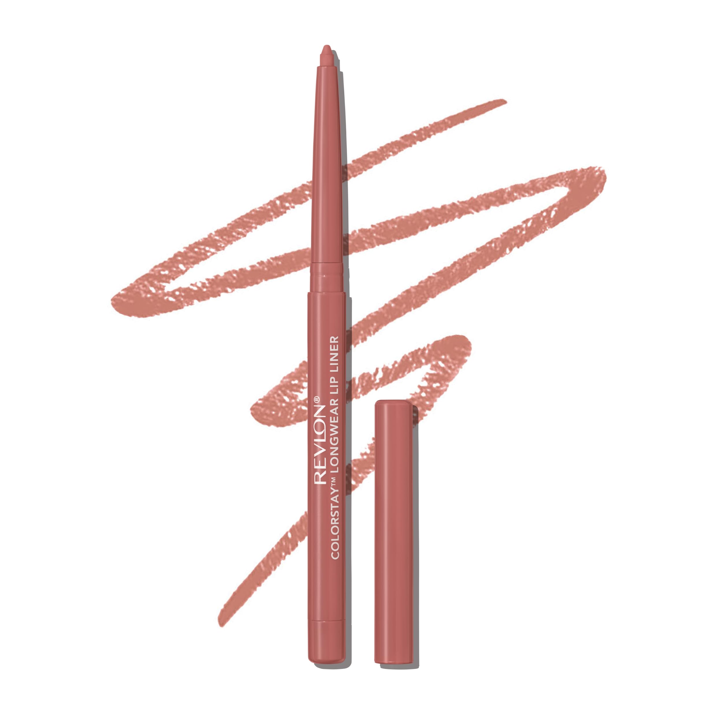 Revlon Colorstay Lip Liner Makeup with Built-in-Sharpener, Longwear Rich Colors, Smooth Application, 630 Nude, 0.01 oz