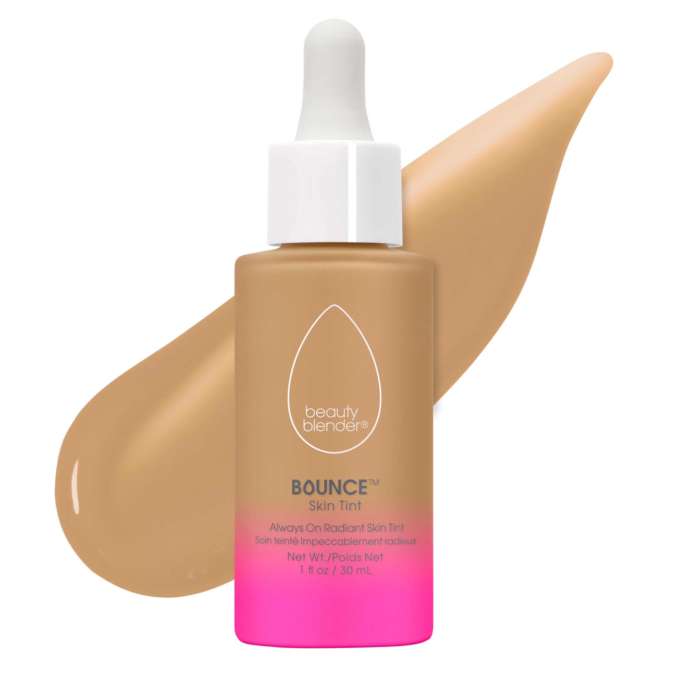 Beautyblender 12-Hour Always on Radiant Skin Tint, Breathable Serum Foundation Stays Put for All Day Long Wear, Infused with Hyaluronic Acid & Niacinamide, Medium 1