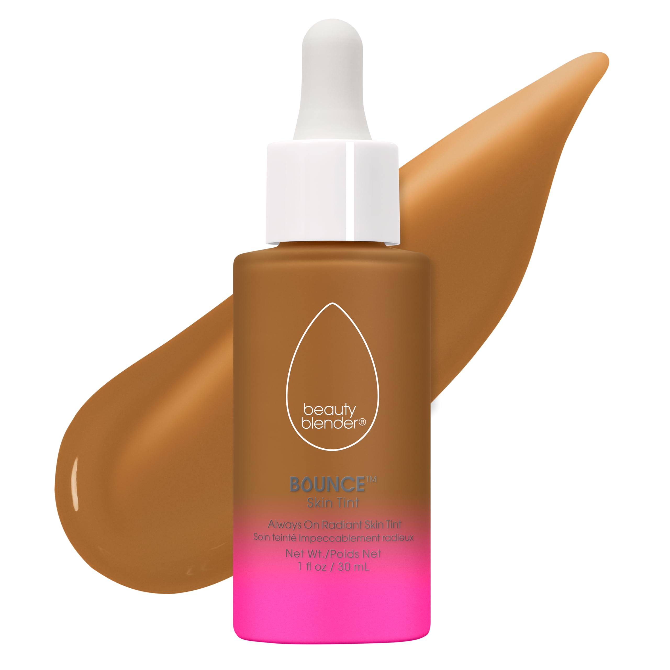 Beautyblender 12-Hour Always on Radiant Skin Tint, Breathable Serum Foundation Stays Put for All Day Long Wear, Infused with Hyaluronic Acid & Niacinamide, Medium 1