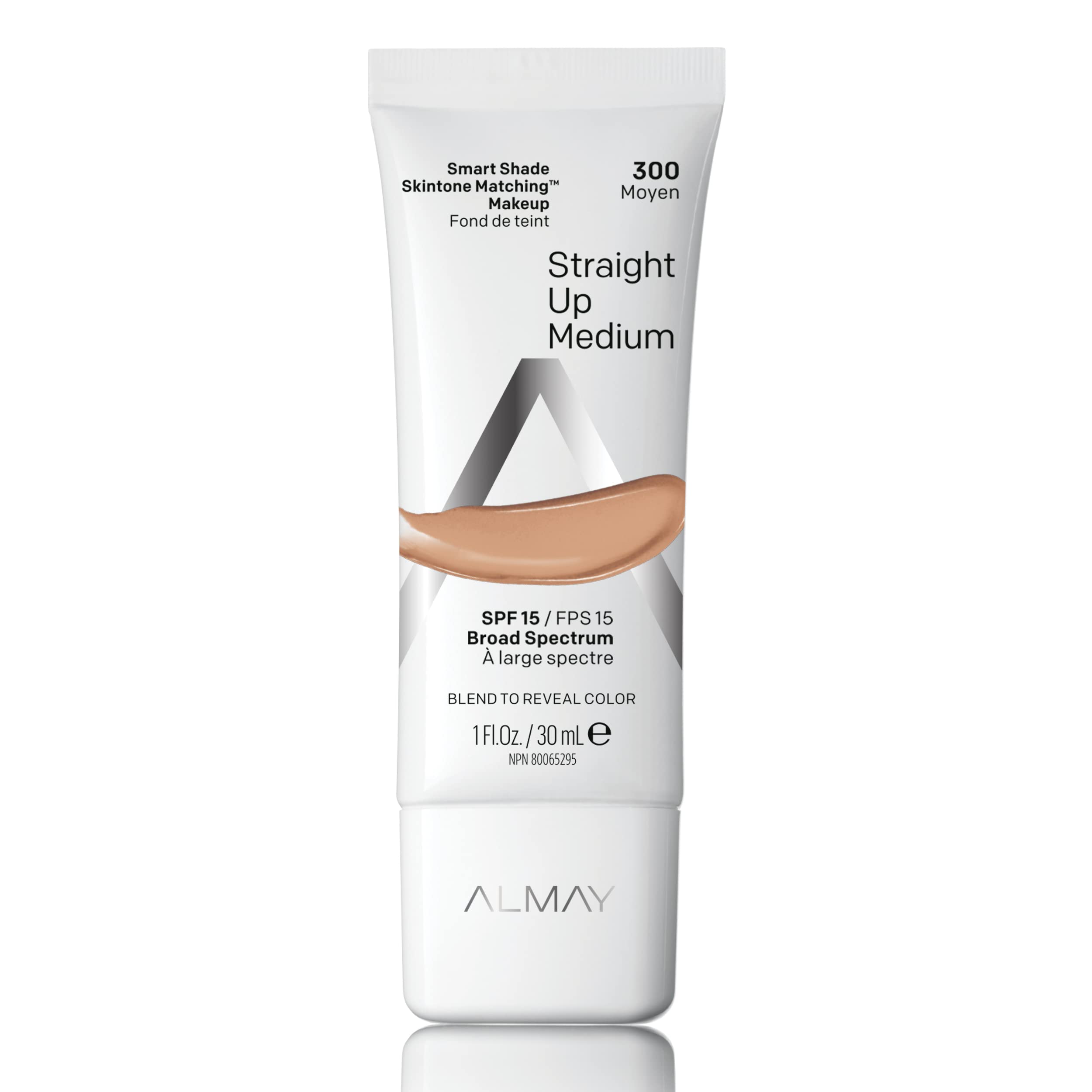 Almay Skintone Matching Foundation, Smart Shade Face Makeup with SPF 15, Hypoallergenic, Oil-Free, Dermatologist-Tested, 200 Light Medium Mine, 1 fl oz