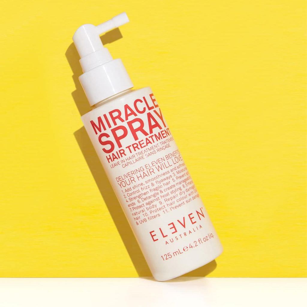 ELEVEN AUSTRALIA Miracle Leave In Hair Treatment Spray - Curly & Straight Hair Care Products for Women & Men, Heat Protection & Detangler, Frizz Control, Repairs Dryness - 4.2 fl oz