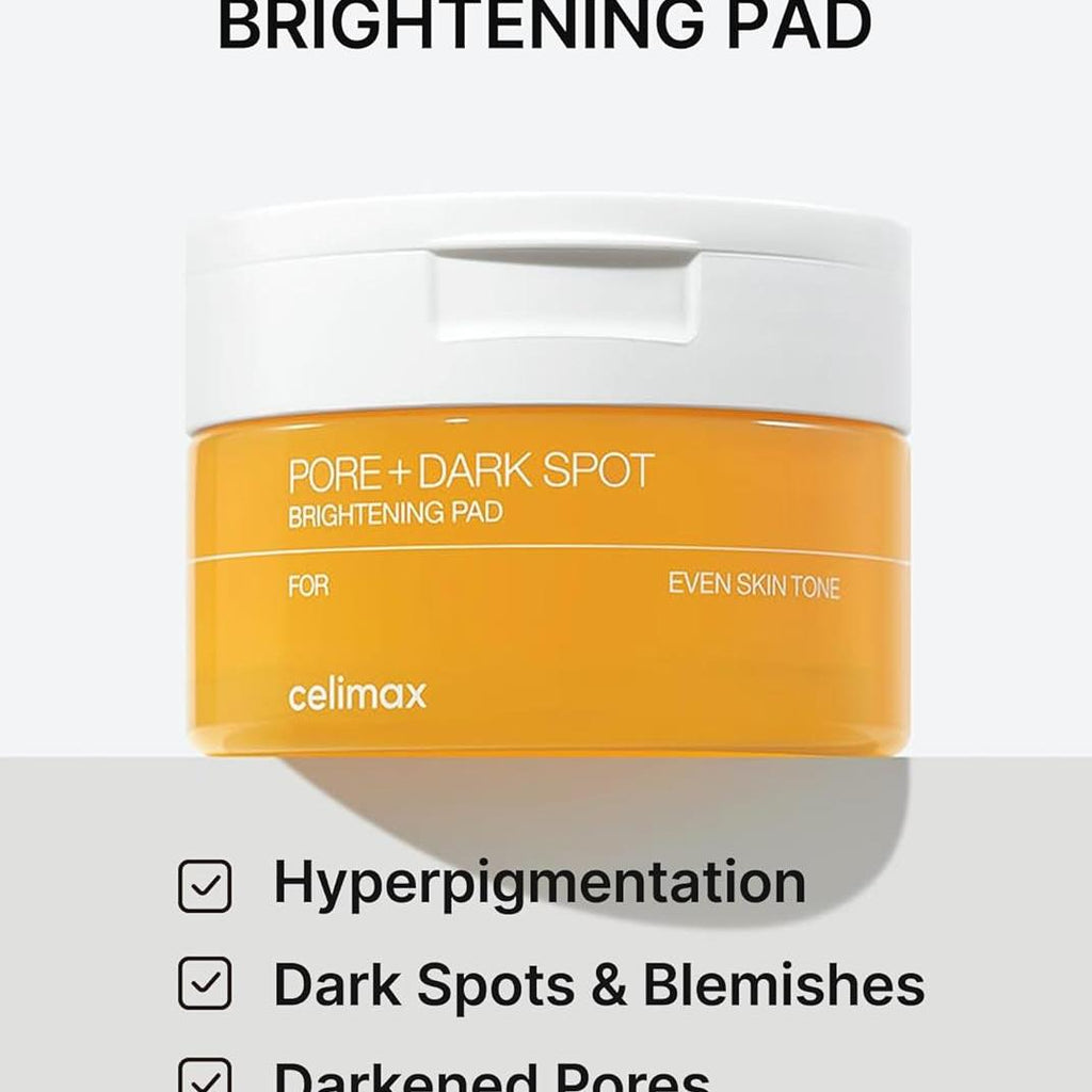 celimax Pore+Dark Spot Brightening Pad | Exfoliating Peeling Pads for Enlarged Pores, with Hyaluronic Acid, Pore Minimizer, Non-Irritating, Hydrating, For Sensitive Skin (40 pads)
