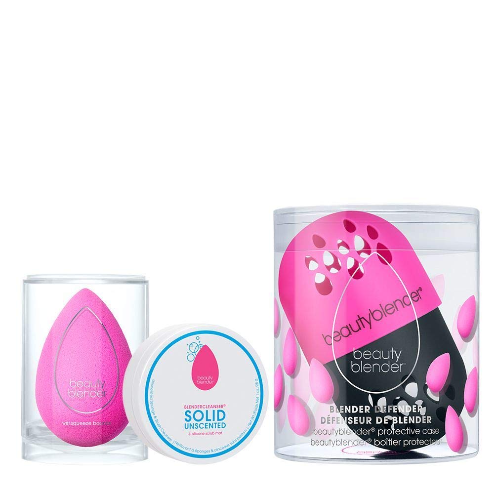 Beautyblender® | Discovery Kit - Makeup Sponge & Makeup Sponge Cleaner, Portable Protection Case, Professional Blending Application, Vegan & Cruelty Free, Made in the USA