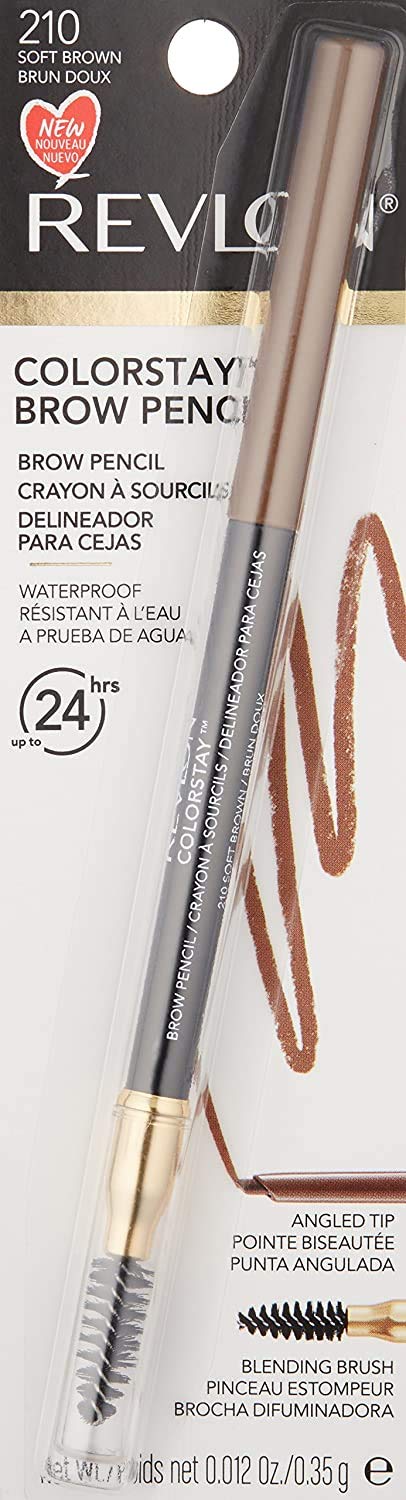 Revlon ColorStay Eyebrow Pencil with Spoolie Brush, Waterproof, Hair-Like Strokes, Stocking Stuffer for Her, 205 Blonde, 0.021 oz