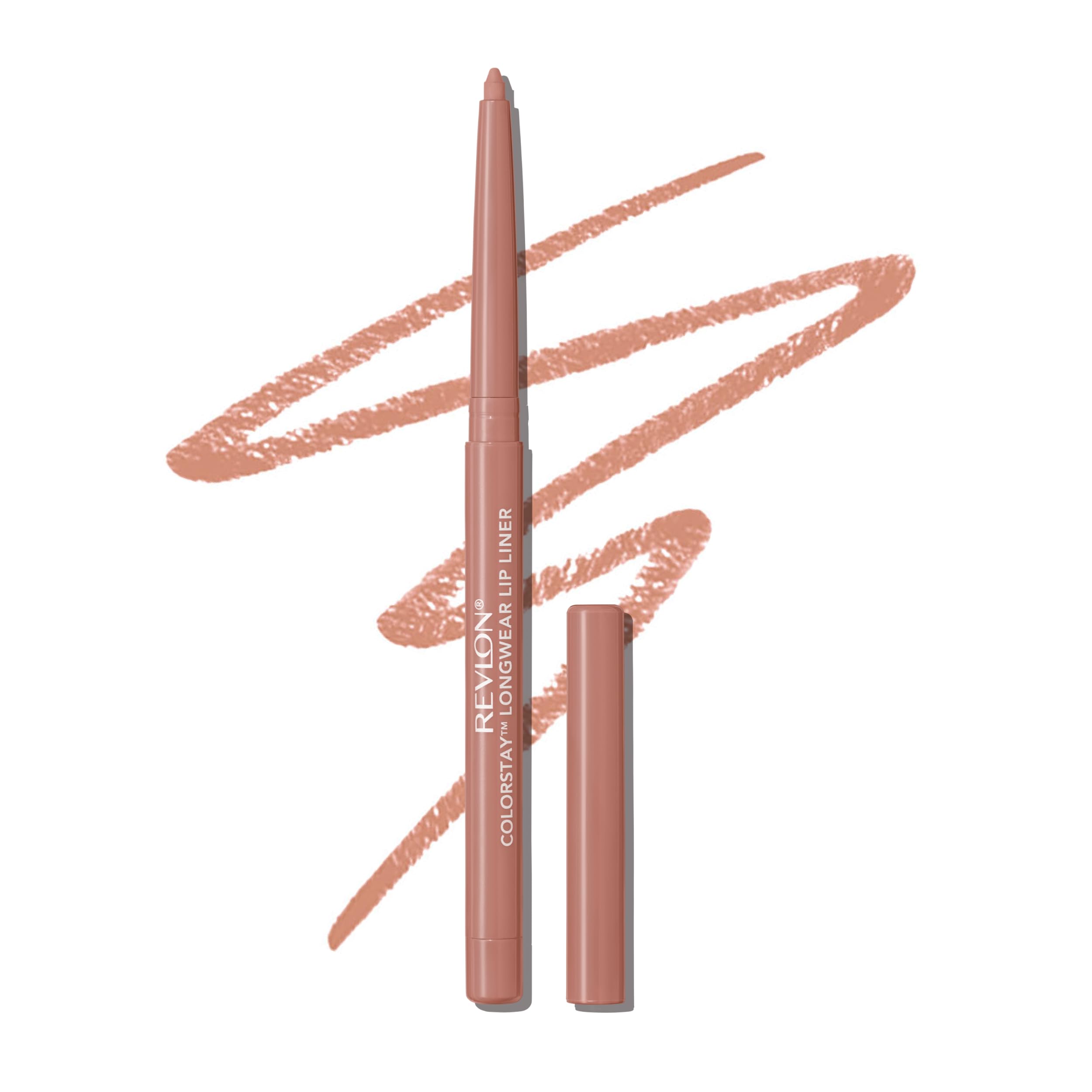 Revlon Colorstay Lip Liner Makeup with Built-in-Sharpener, Longwear Rich Colors, Smooth Application, 630 Nude, 0.01 oz