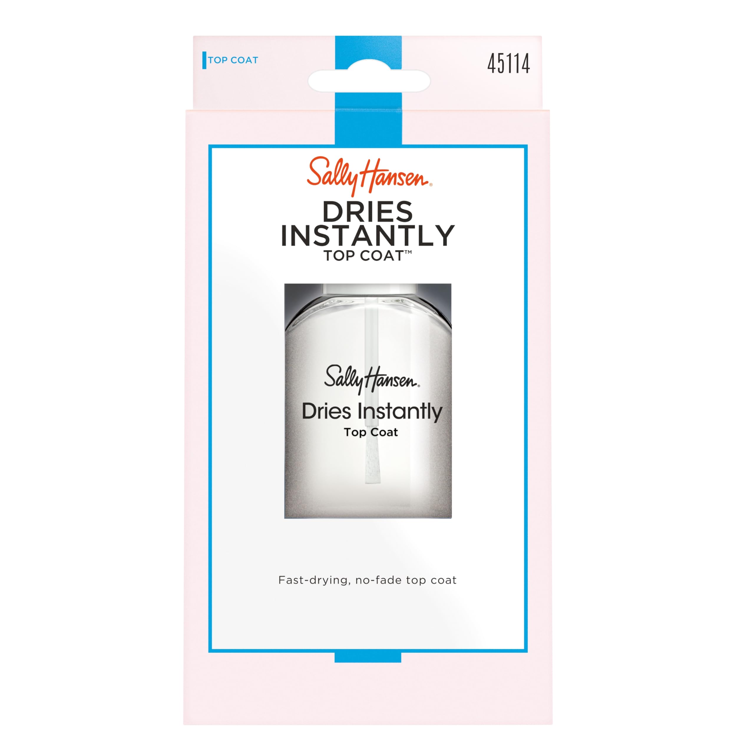 Sally Hansen Insta-Dri®, Clear Top Coat, Quick Dry, Long Lasting, Streak-Free Shine, Clear Nail Polish