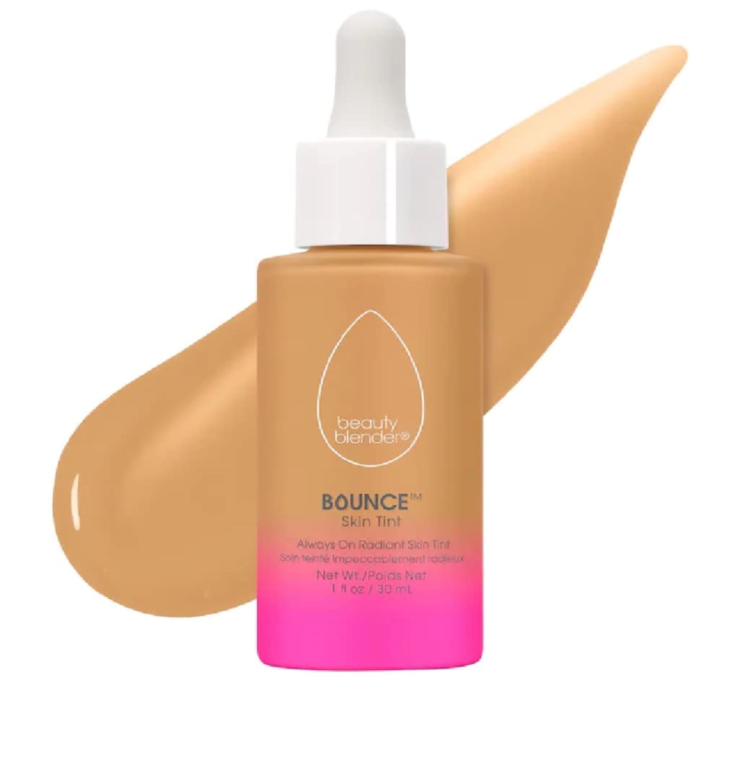 Beautyblender 12-Hour Always on Radiant Skin Tint, Breathable Serum Foundation Stays Put for All Day Long Wear, Infused with Hyaluronic Acid & Niacinamide, Medium 1