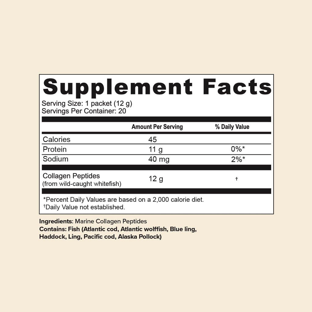Great Lakes Wellness Sustainable Marine Collagen Peptides Powder for Skin, Hair, Nails, Joints & Digestion - Unflavored - Quick Dissolve Hydrolyzed, Wild Caught, MSC Certified, Non-GMO, Kosher - 8 oz
