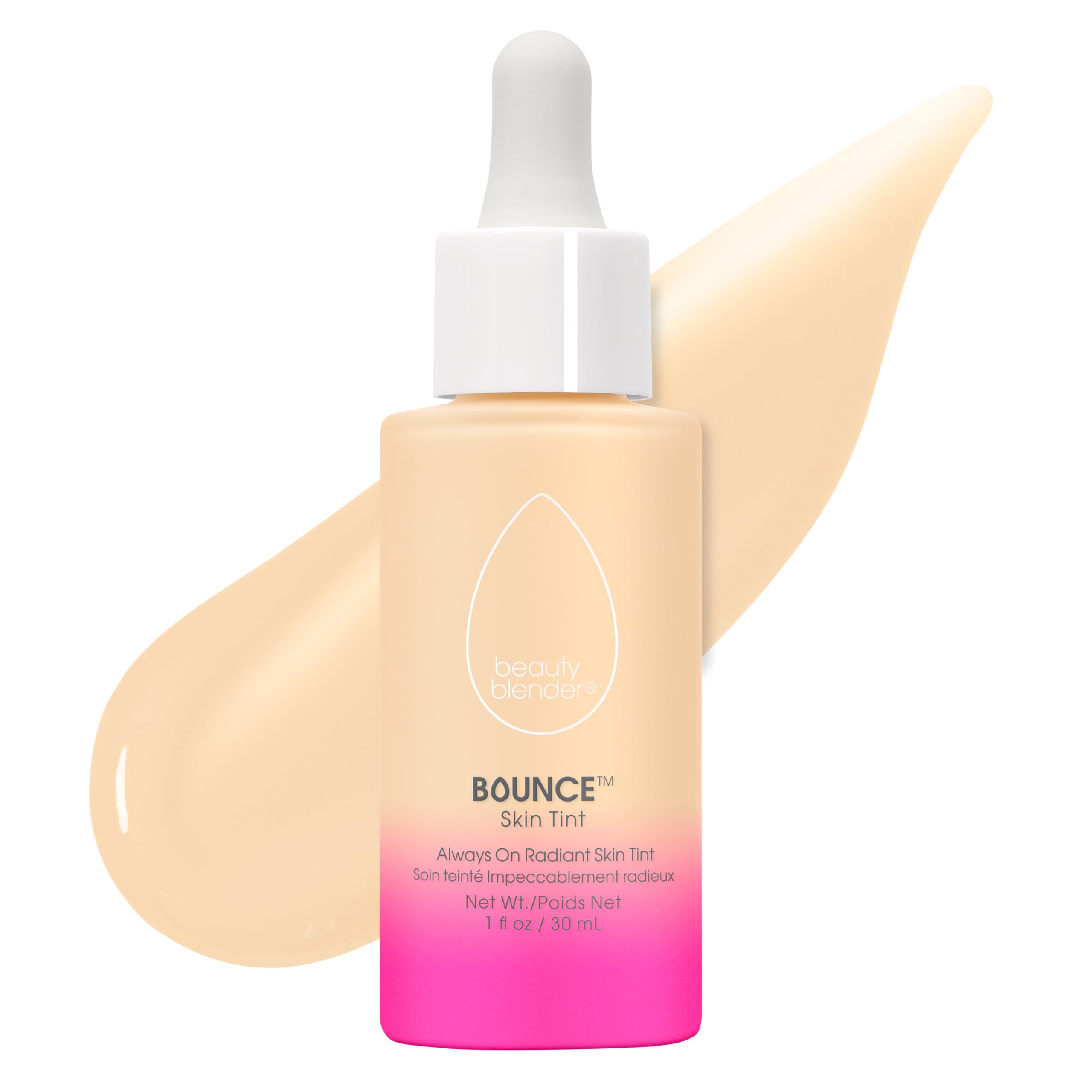 Beautyblender 12-Hour Always on Radiant Skin Tint, Breathable Serum Foundation Stays Put for All Day Long Wear, Infused with Hyaluronic Acid & Niacinamide, Medium 1