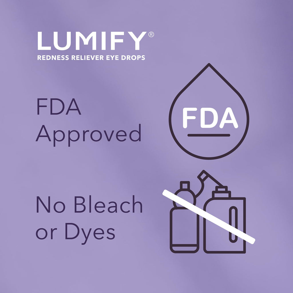LUMIFY Eye Drops for Red Eyes, Redness Reliever for Brighter Looking Eyes, Works in 1 Minute & Lasts Up to 8 Hours, Eye Drops, 0.17 Fl Oz (5 mL)