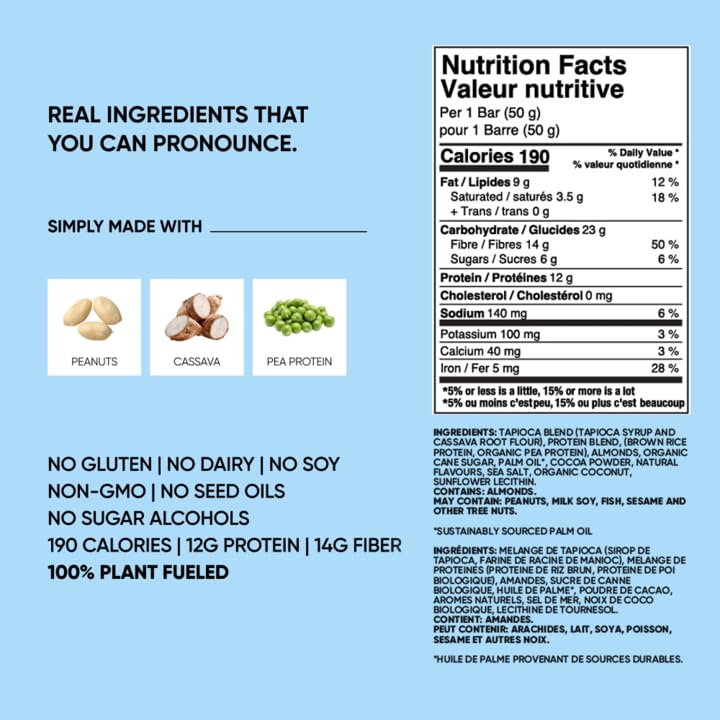 TRUBAR Vegan Protein Bar Cocoa For Coconuts and Cookies and Creamy 16 ct