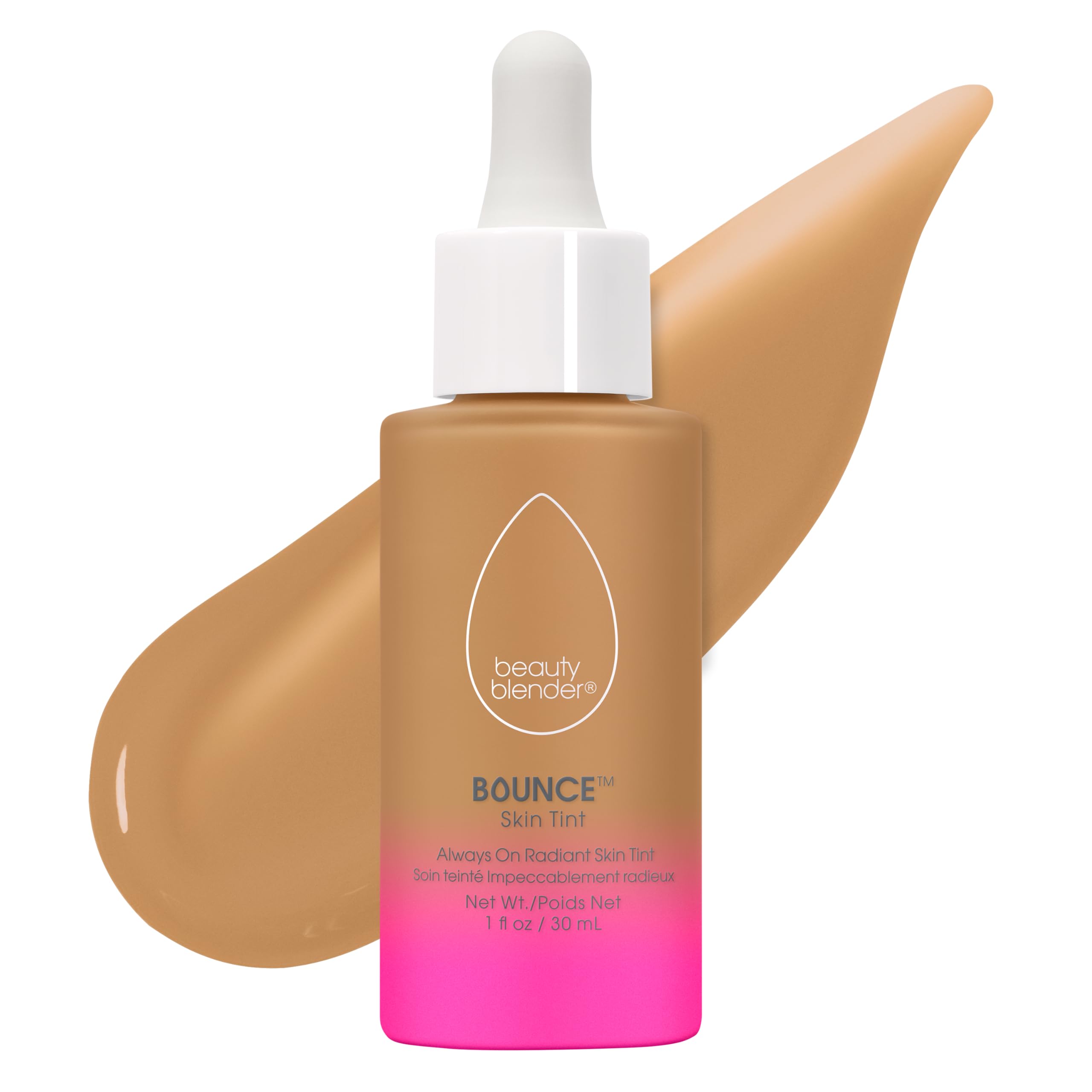 Beautyblender 12-Hour Always on Radiant Skin Tint, Breathable Serum Foundation Stays Put for All Day Long Wear, Infused with Hyaluronic Acid & Niacinamide, Medium 1
