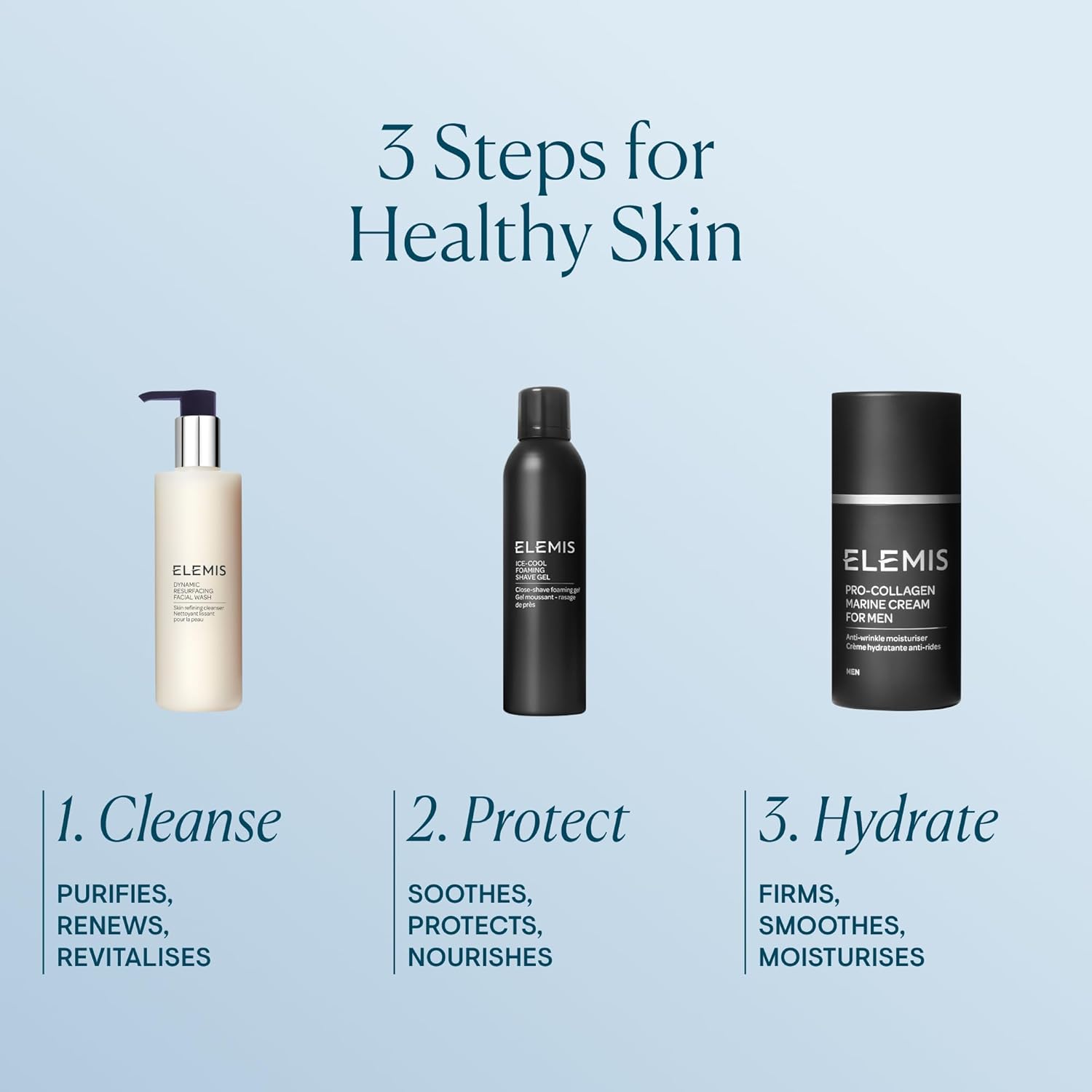 ELEMIS Ice Cool Foaming Shave Gel for Men, 6.7 Fl Oz